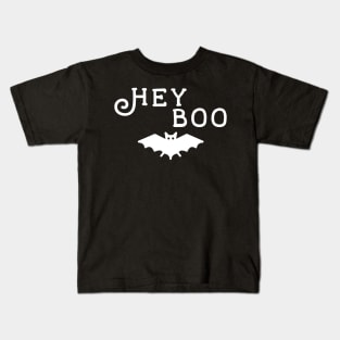 Hey Boo White Bat Kids T-Shirt